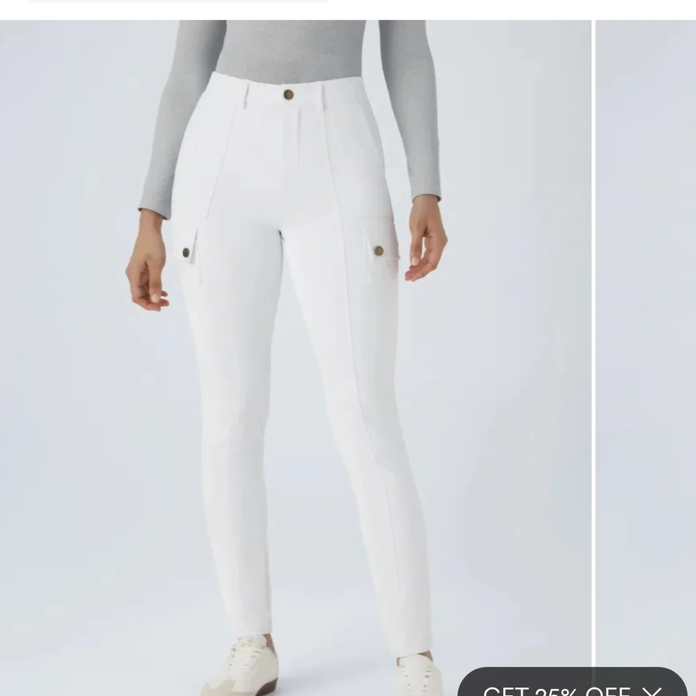 Current Product On Website!!!NWT Women's Halara White Cargo Pants - Picture 1 of 9